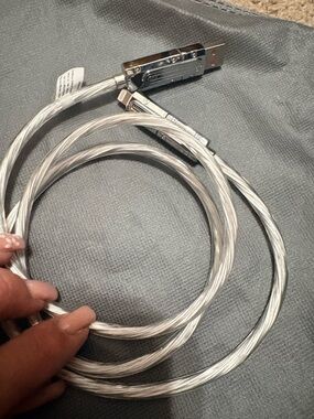 Silver USB to Lightning Charging and Data Cable